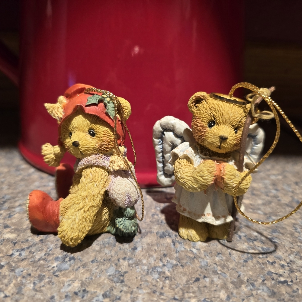 Cherished Teddies Teddy Bear Angel Christmas Ornament Bundle